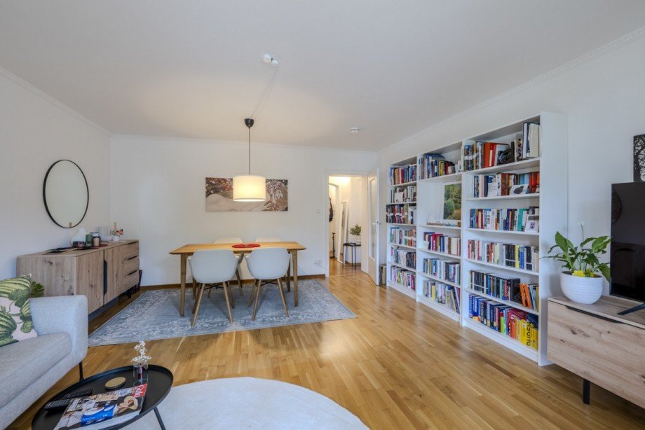 Wohnzimmer-Perpestive Etagenwohnung M�nchen / Giesing